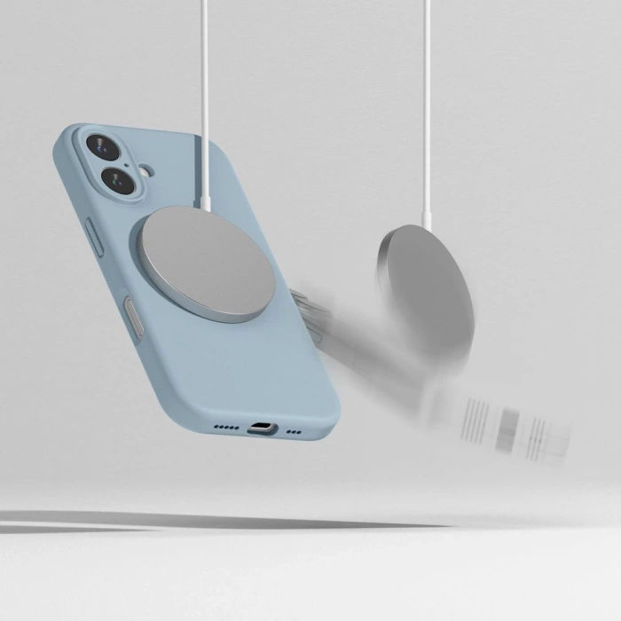 Etui RINGKE SILICONE MAGNETIC MAGSAFE IPHONE 16 BLUE
