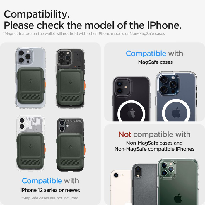 PORTFEL MAGASEF SPIGEN LOCK FIT UNIWERSALNY CARD HOLDER KHAKI ZIELONY