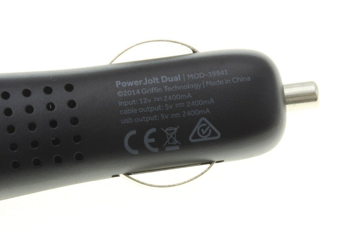 Ładowarka Samochodowa iPhone Lightning GRIFFIN Powerjolt Dual Car Charger 2.4A