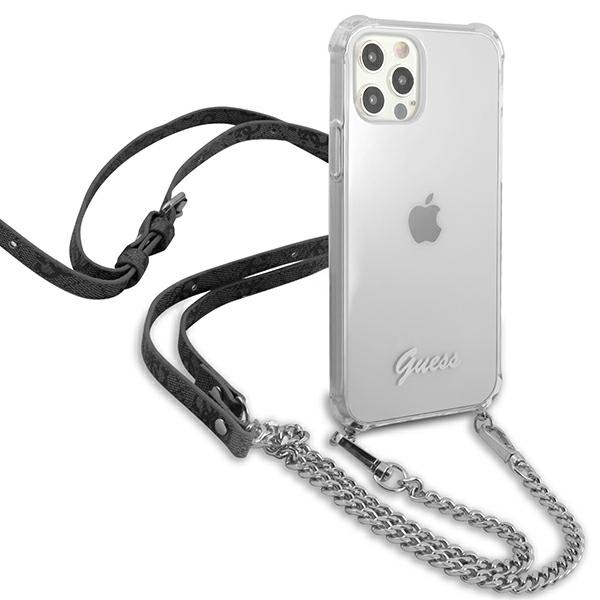 Etui GUESS Apple iPhone 12 Pro Max 4G Silver Chain Bezbarwny Hardcase