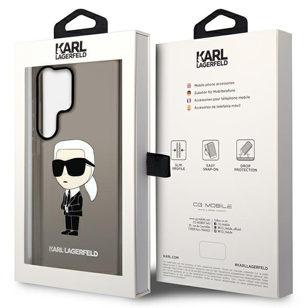 Etui Karl Lagerfeld Klhcs23lhniktck S23 Ultra S918 Czarny/black Hardcase Ikonik Karl Lagerfeld Case