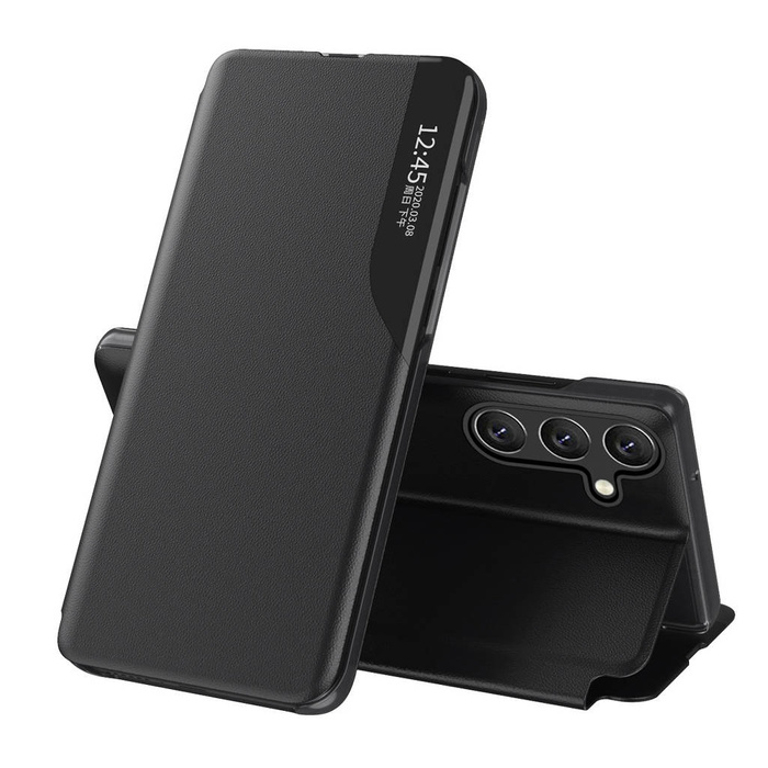 Etui Eco Leather View Case etui do Samsung Galaxy A24 4G z klapką podstawka czarne Case