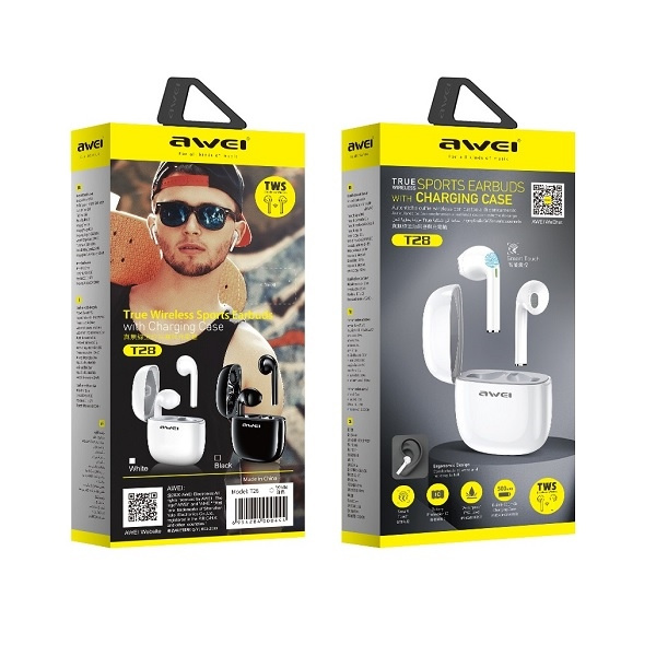 Słuchawki AWEI Bluetooth 5.0 T28 TWS Stacja Dokująca Czarny