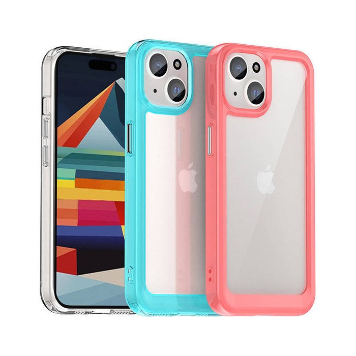 Etui Wzmocnione etui z elastyczną ramką do iPhone 15 Outer Space - czarne Case