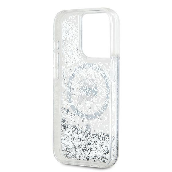 Etui Karl Lagerfeld KLHMP15XLGKISGH iPhone 15 Pro Max 6.7" hardcase transparent Liquid Glitter Karl Head Magsafe