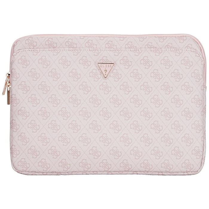 Torba Guess Sleeve 14" 4G Zipper Pocket  Triangle Logo różowy