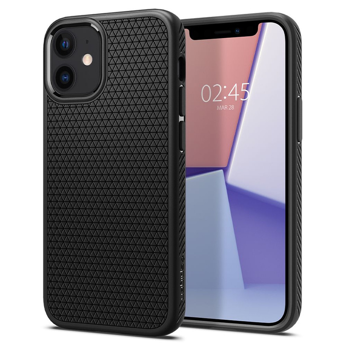 Etui SPIGEN Liquid Air iPhone 12 Mini Matte Black Czarne Case