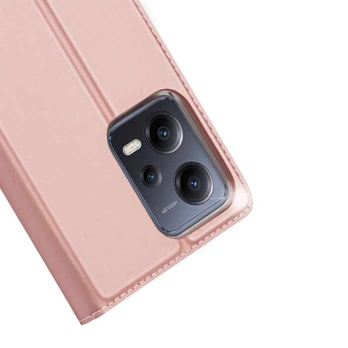 Etui Dux Ducis Skin Pro etui do Xiaomi Redmi Note 12 Pro / Poco X5 Pro 5G pokrowiec z klapką portfel na kartę podstawka różowe Case