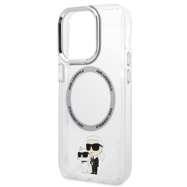 Etui Karl Lagerfeld KLHMP13LHNKCIT iPhone 13 Pro 6,1" hardcase transparent Iconic Karl&Choupette Magsafe Case