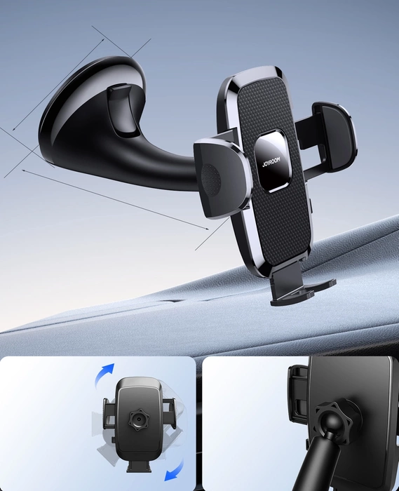 Joyroom samochodowy uchwyt mechaniczny do telefonu na kokpit deskę rozdzielczą czarny (JR-ZS259)