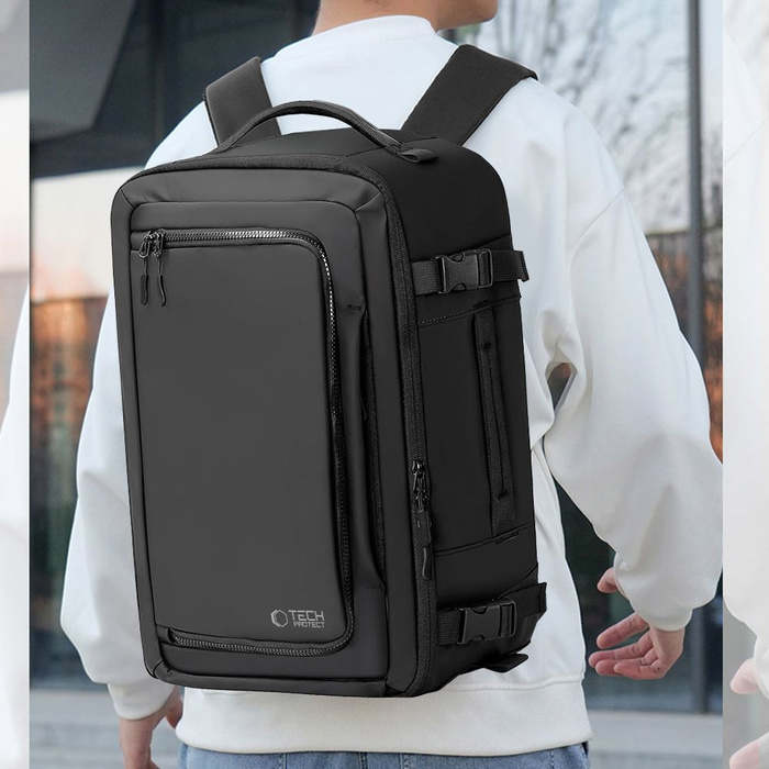 TECH-PROTECT DEFENDER S50 RYANAIR & WIZZAIR TRAVEL LAPTOP CABIN BACKPACK 20L 40x20x25 BLACK