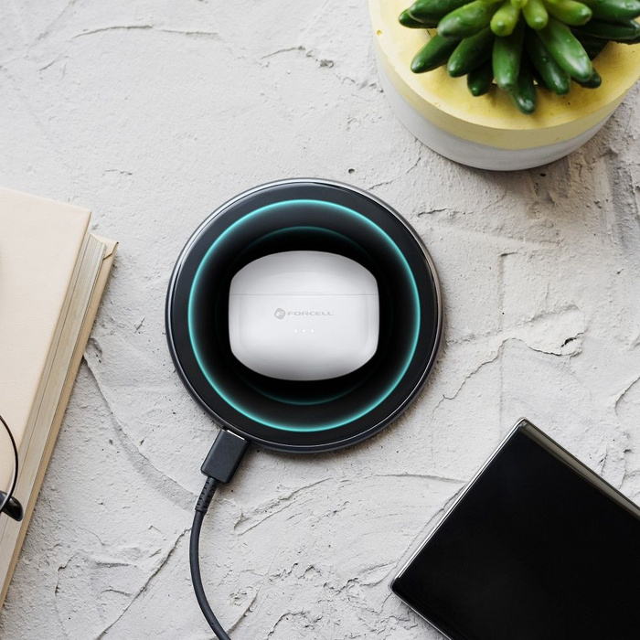 Słuchawki bezprzewodowe douszne Forcell F-Audio TWS Clear Sound białe