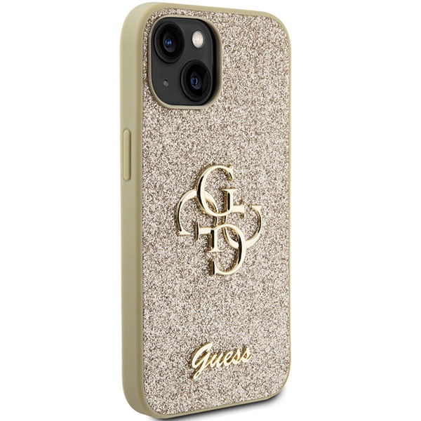 Etui Guess GUHCP15MHG4SGD iPhone 15 Plus 6.7" złoty/gold hardcase Glitter Script Big 4G Case