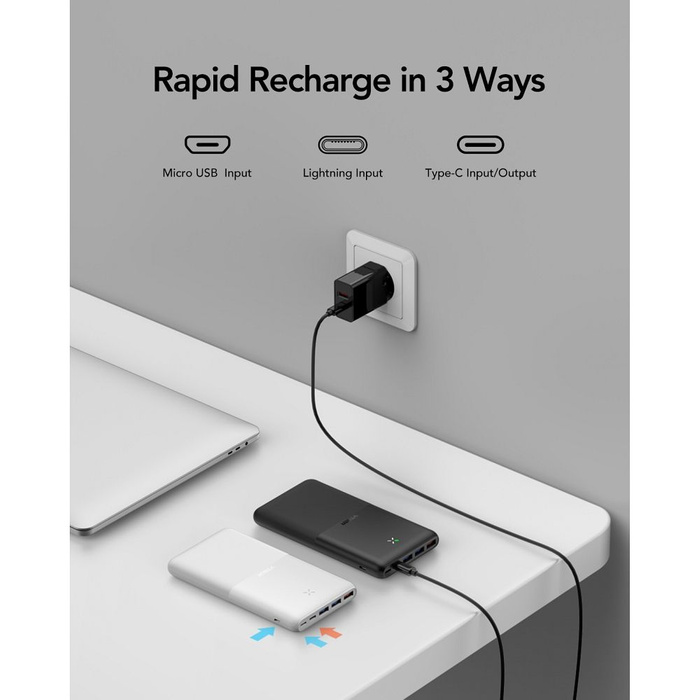 VEGER powerbank 20000 mAh PD QC3.0 3A 20W S22 (W2060) czarny