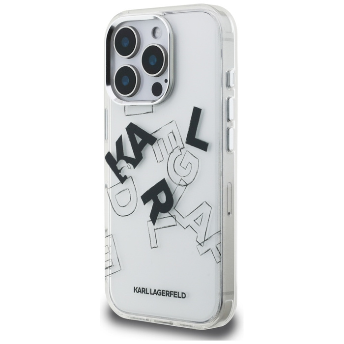 Etui Karl Lagerfeld IML Sketched Graphic do iPhone 16 Pro przezroczysty