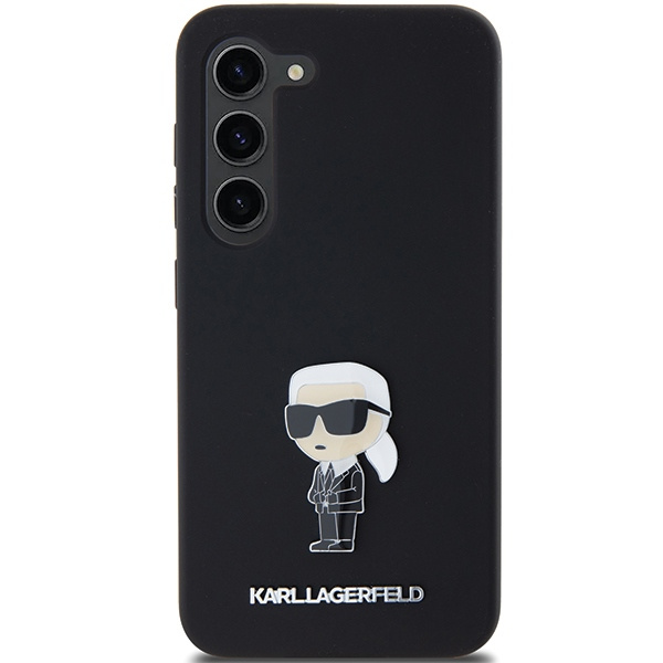 Etui Karl Lagerfeld KLHCS23SSMHKNPK Galaxy S23 S911 czarny/black Silicone Ikonik Metal Pin