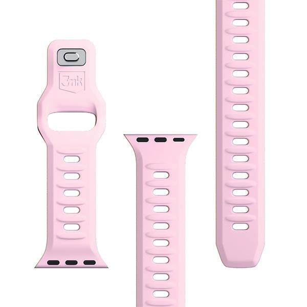 3MK Silicone Watch Strap Powder Pink dla Apple Watch 42/44/45/49 mm