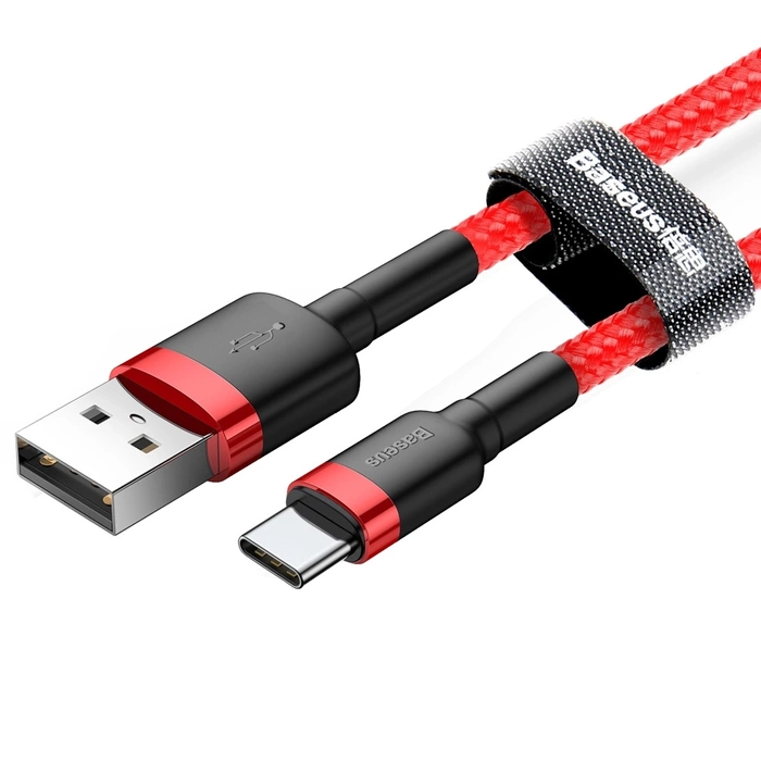 Kabel Baseus Cafule USB-A / USB-C QC 3.0 3A 1 m - czerwony
