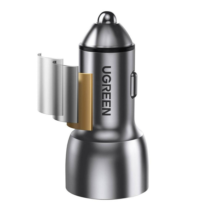 Ugreen ładowarka samochodowa 2x USB Typ C Quick Charge 3.0 PD 3.0 36 W FCP AFC 3 A szary (CD213 70594)