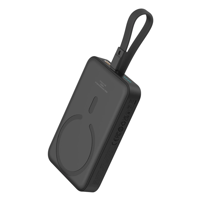 Powerbank Baseus Magnetic Mini MagSafe 10000mAh 20W z wbudowanym kablem Lightning 0.3m Czarny