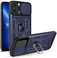 Etui Hybrid Armor Camshield etui iPhone 13 Pro Max pancerny pokrowiec z osłoną na aparat niebieskie Case
