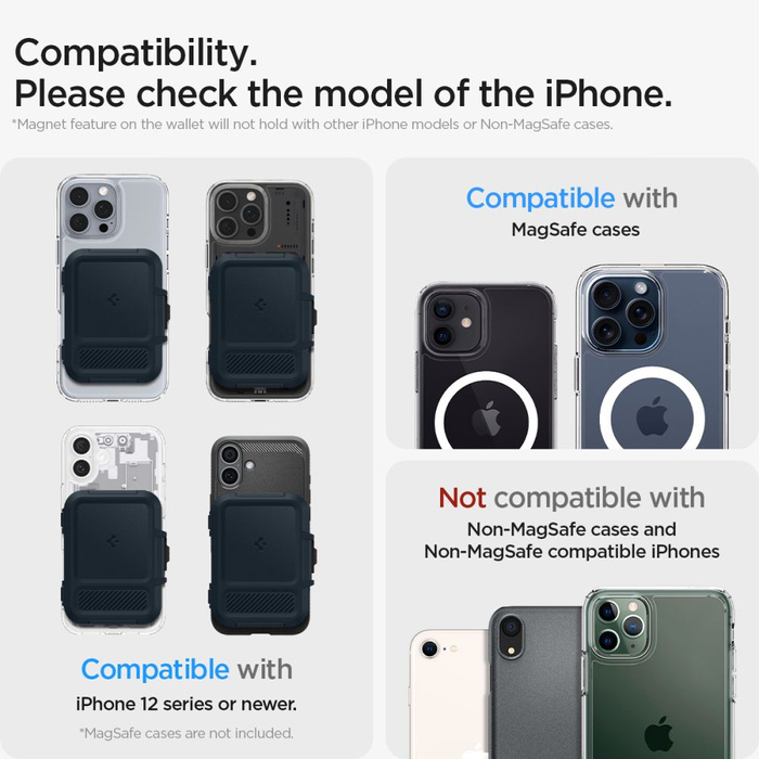 PORTFEL MAGASEF SPIGEN LOCK FIT UNIWERSALNY CARD HOLDER GRANATOWY