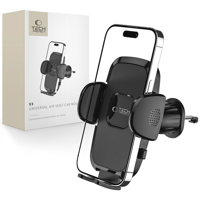 Uchwyt na telefon TECH-PROTECT V3 UNIVERSAL VENT CAR MOUNT BLACK