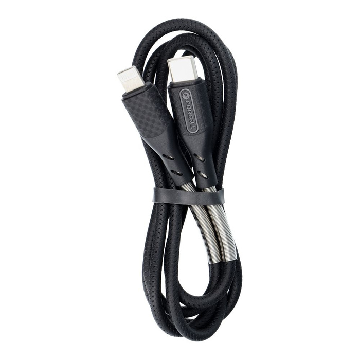 Kabel USB C do Lightning Forcell F-Energy PD 3A 27W Carbon 1 m CB-01C czarny