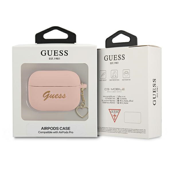Etui GUESS Apple AirPods Pro Cover Silicone Charm Collection Różowy Case