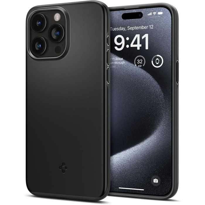 Etui Spigen Thin Fit iPhone 15 Pro Black Case