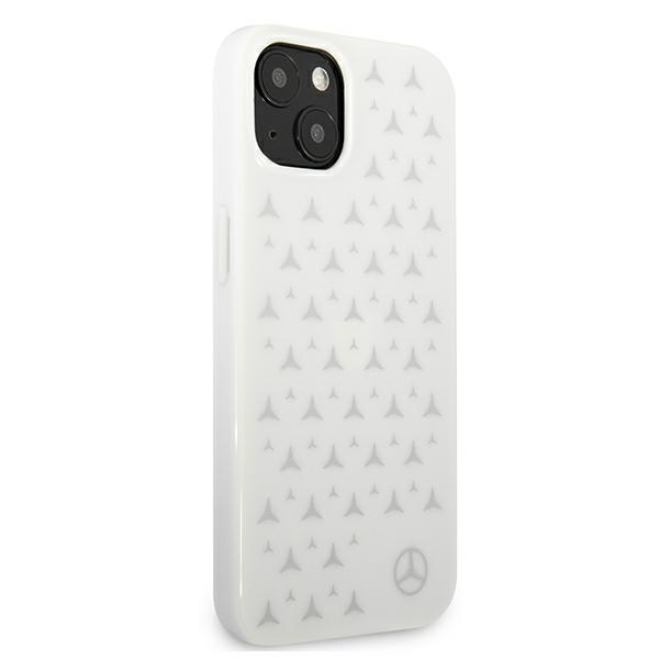 Etui MERCEDES Apple iPhone 13 Silver Stars Pattern Biały Hardcase