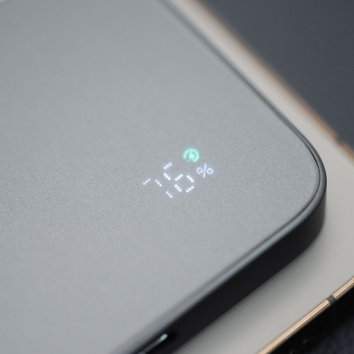 Powerbank zgodny z MagSafe Forcell F-Energy SuperSlim F5K8 QC4.0 PD3.0 15W 5000 mAh szary 0INT