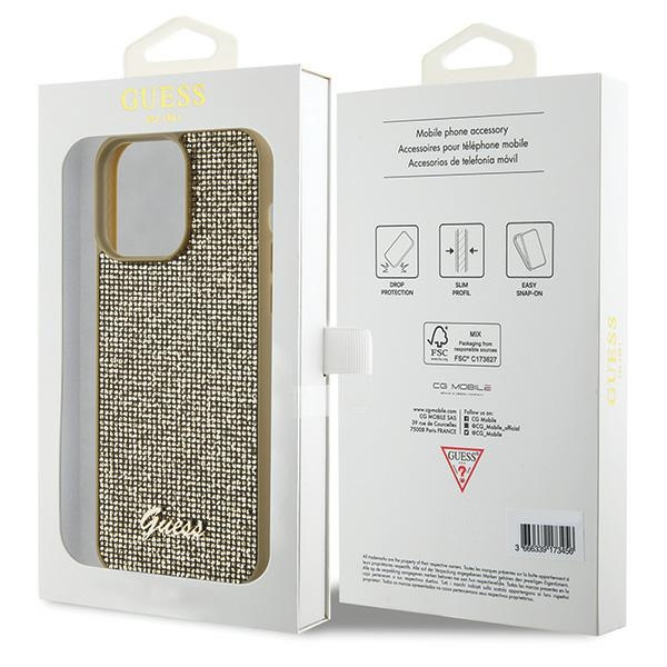 Etui Guess GUHCP15XPMSDGSD iPhone 15 Pro Max 6.7" złoty/gold hardcase Disco Metal Script Case