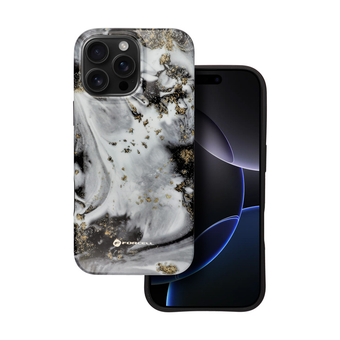 Etui na iPhone 16 PRO MAX Forcell F-Protect Mirage zgodny z MagSafe Military Drop-Test silver fog