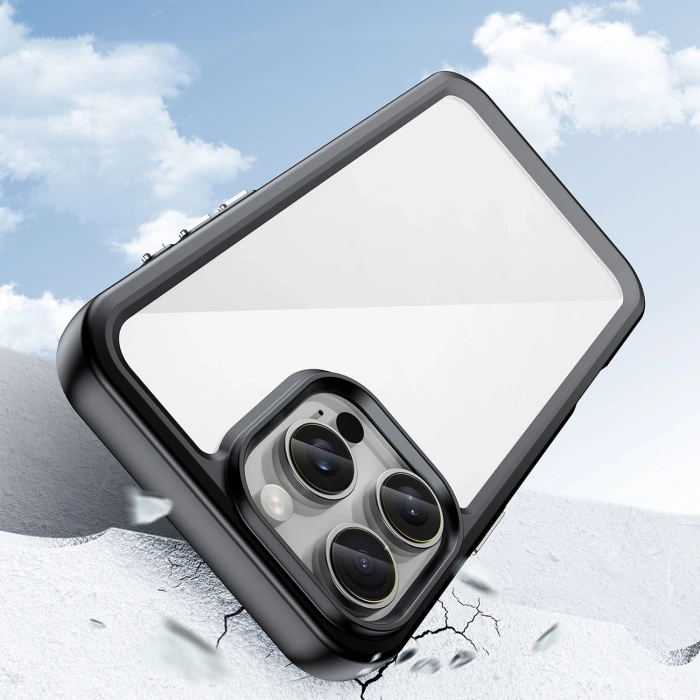 Etui Outer Space Case z żelową ramką do iPhone 16 Pro - czarne