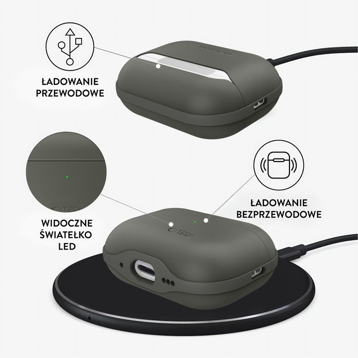 TECH-PROTECT NATURALFIT APPLE AIRPODS PRO 3 OLIVE GREEN