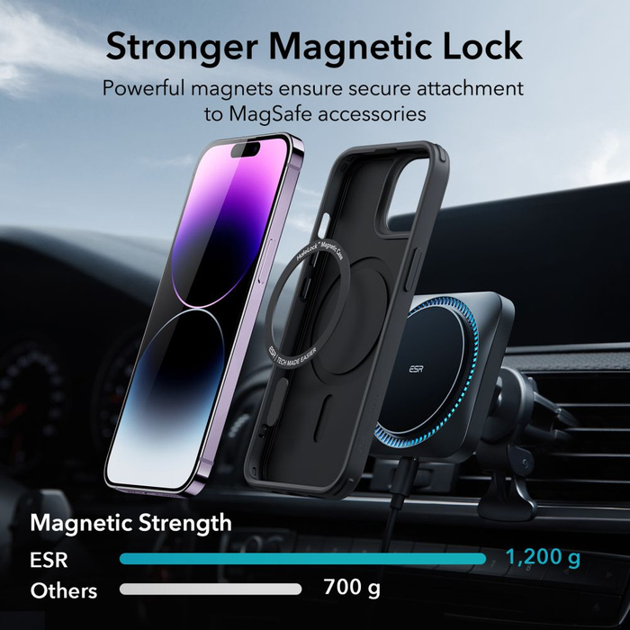 Etui Esr Ch Halolock Magsafe iPhone 14 Pro Max Black