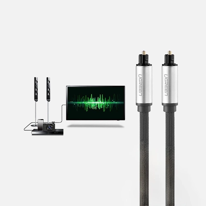 Kabel Ugreen AV108 10540 optyczny Toslink/SPDIF 2m - szary