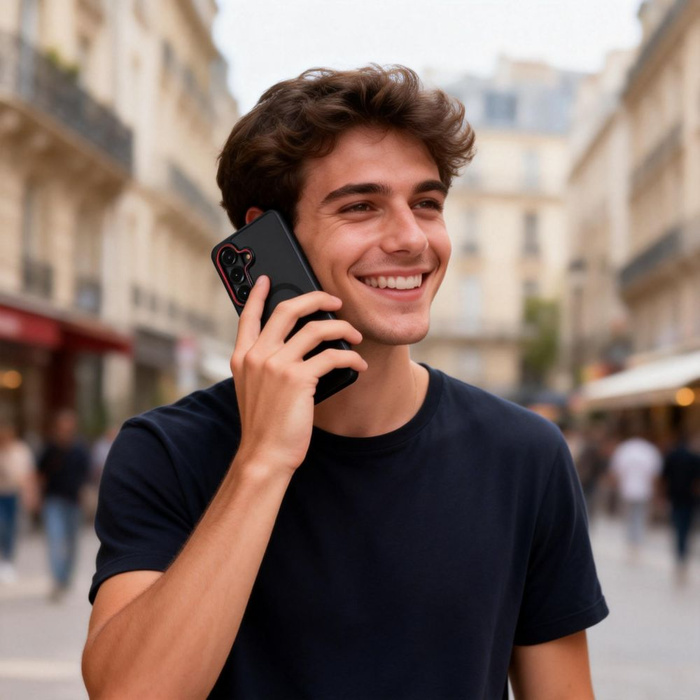 TECH-PROTECT MAGCAM MAGSAFE GALAXY S26 MATTE BLACK/RED