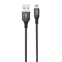 Kabel Dudao 3A 30W L3SL USB-A - Lightning w oplocie 1,2m - czarny
