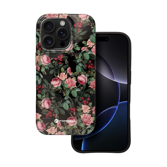 Etui na iPhone 16 PRO MAX Forcell F-Protect Mirage zgodny z MagSafe Military Drop-Test rose drama