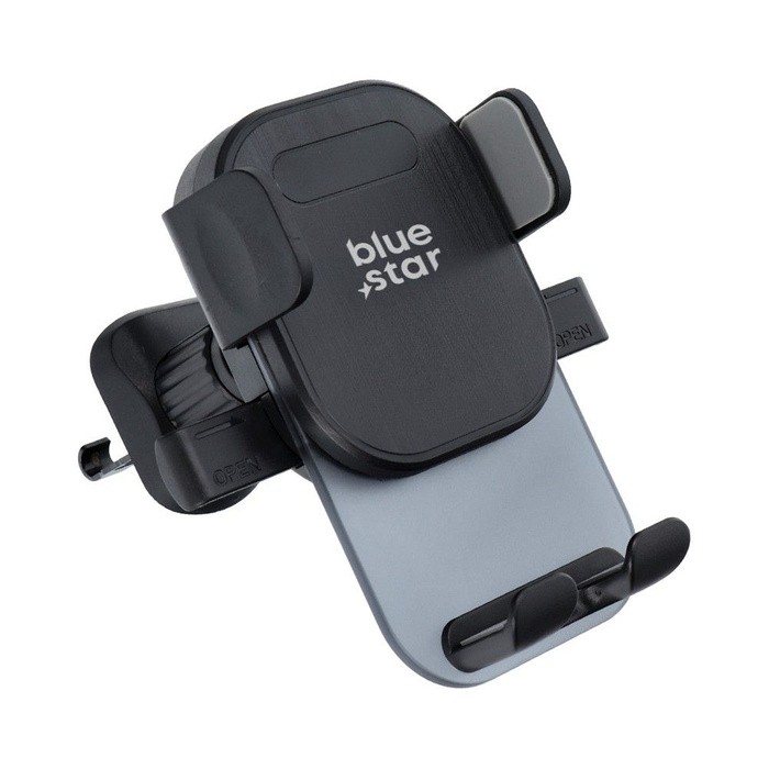 Uchwyt na telefon do samochodu uniwersalny Blue Star Auto Lock X2 do kratki czarny 