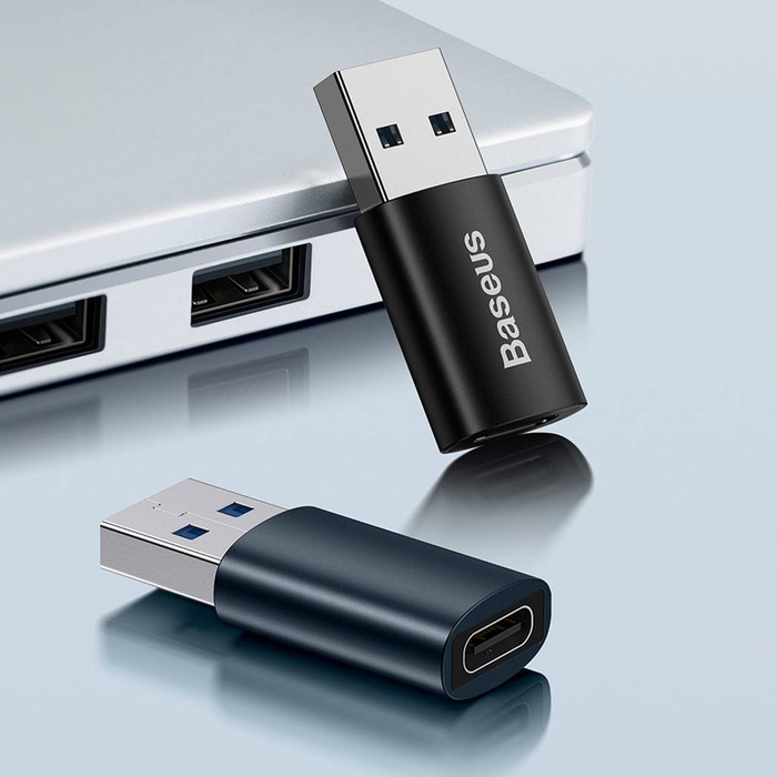 Baseus Ingenuity Series Mini adapter USB 3.1 OTG do USB Typ C niebieski (ZJJQ000103)