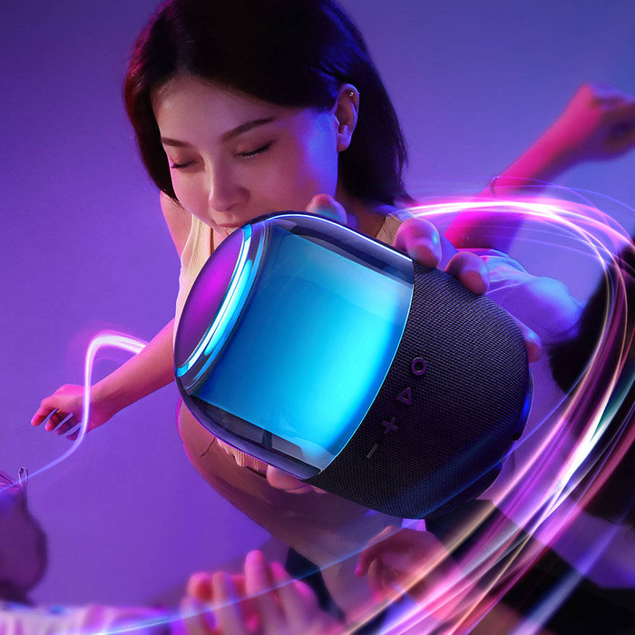 Joyroom głośnik bezprzewodowy Bluetooth 5.3 RGB czarny (JR-ML05)