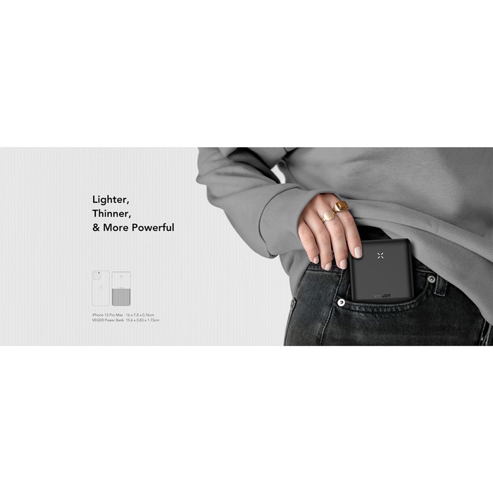VEGER powerbank 20000 mAh PD QC3.0 3A 20W S22 (W2060) czarny