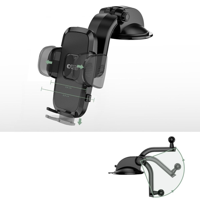 Uchwyt na telefon TECH-PROTECT V3 UNIVERSAL DASHBOARD CAR MOUNT BLACK