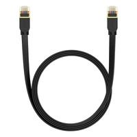Płaski kabel sieciowy Baseus Ethernet RJ45, Gigabit, Cat.7, 2 m (czarny)