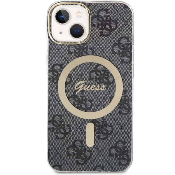 Etui Guess GUHMP14SH4STK iPhone 14 6.1" czarny/black hardcase 4G MagSafe Case