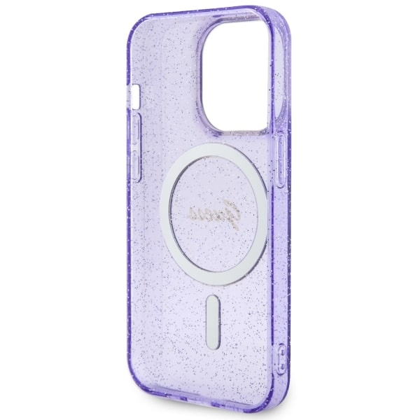 Etui Guess GUHMP14XHCMCGU iPhone 14 Pro Max 6.7" purpurowy/purple hardcase Glitter Gold MagSafe Case
