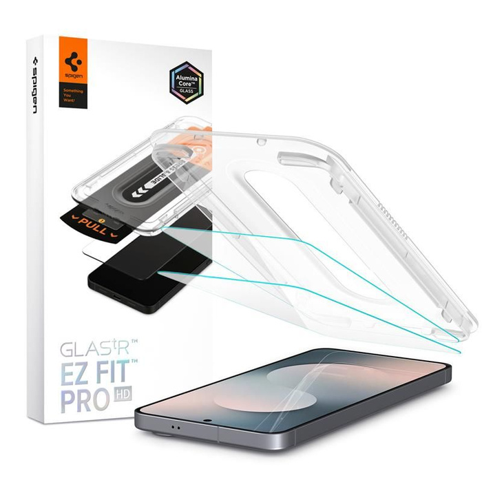 SZKŁO HARTOWANE SPIGEN GLAS.TR ”EZ FIT PRO” 2-PACK GALAXY S25 FE CLEAR